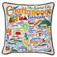 Chattanooga Hand-Embroidered Pillow by CatStudio