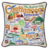 Chattanooga Hand-Embroidered Pillow by CatStudio
