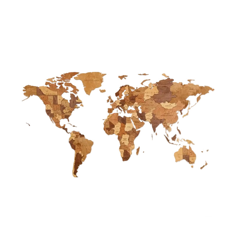 Choco World Map — Wooden Wall Decor