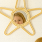Rattan Star Wall Mirror – Boho & Space Kids Room Decor - Celestial Theme - Universe theme kids room
