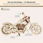 Cruiser Motorcycle — Mechanical Wooden Model, 152 Pieces