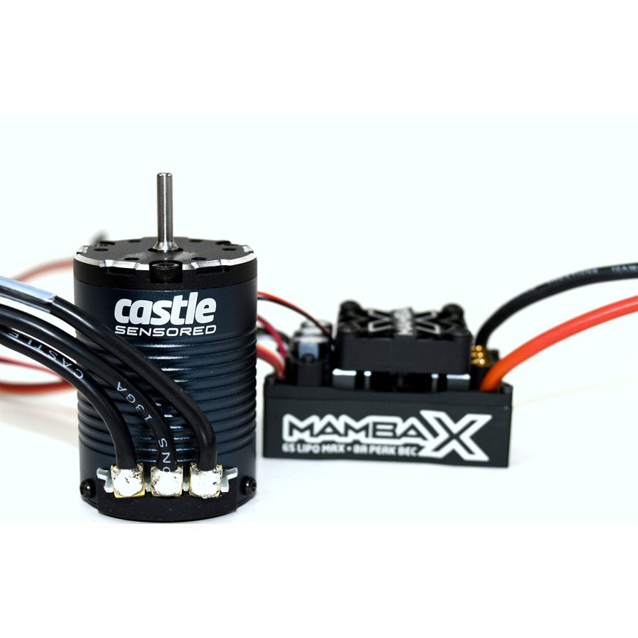 Castle Creations Mamba X Waterproof ESC + Sensored Brushless Motor Combo for 1/10 Scale
