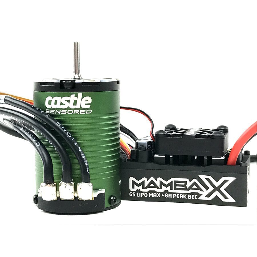 Castle Creations Mamba X SCT Waterproof ESC + 1410-3800kV Sensored Brushless Motor Combo for 1/10 SCT
