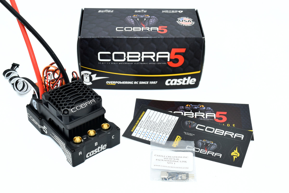 Castle Creations Cobra 5 8S Brushless ESC - 33.6V / 20A BEC