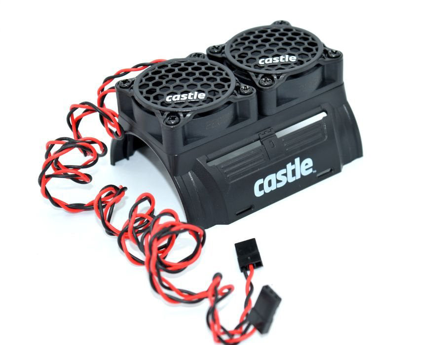 Castle Creations 2028 Series 40mm Twin Motor Cooling Fan with Plastic Shroud for 56mm Motors