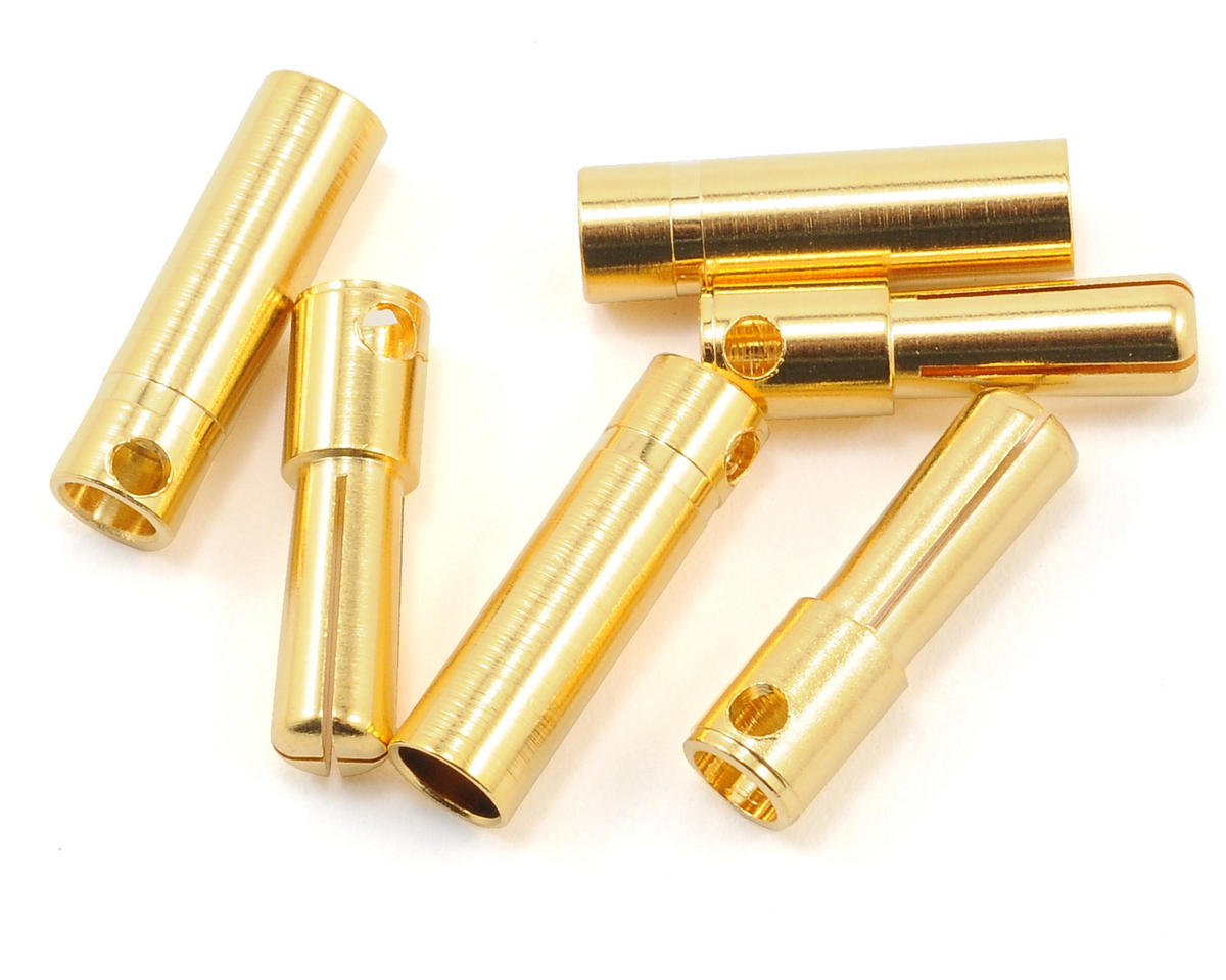Castle Creations 4mm CC Bullet Connector Set - 3 Male / 3 Female High-Current Connectors