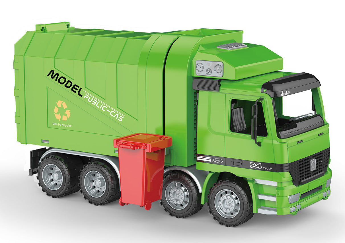 14'' Friction Powered Recycling Garbage Truck