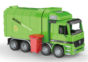 14'' Friction Powered Recycling Garbage Truck