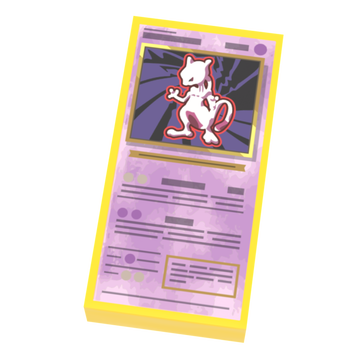 Mutwo - Pocketball Card (1x2 Tile) for Minifigs