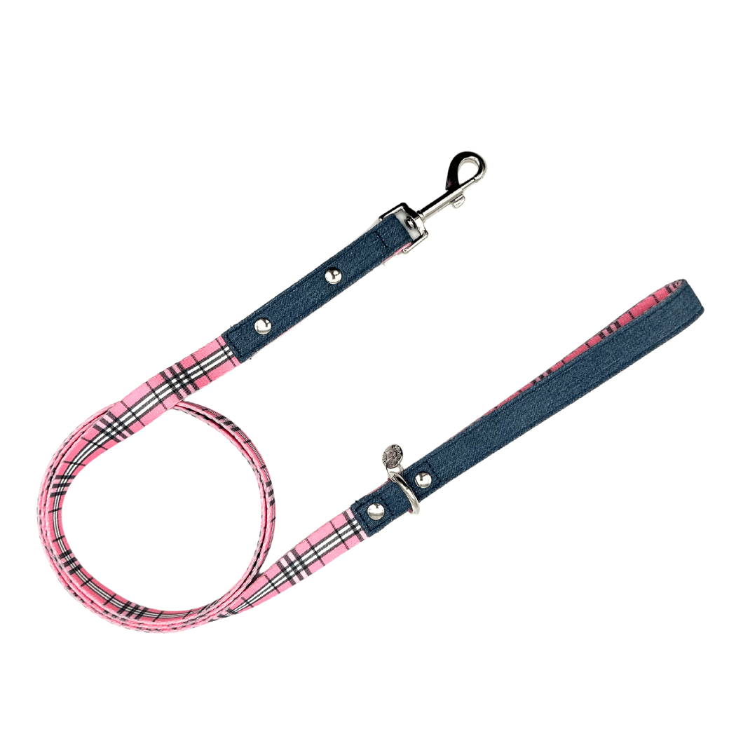 Swag Leash - Denim & Beige Plaid(D0102H53XF8)