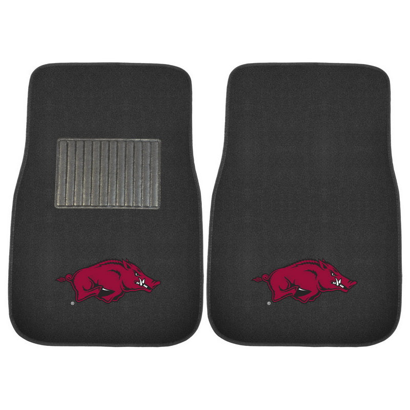 Arkansas 2-piece Embroidered car Mats 18x27(D0102H5RHQ7)