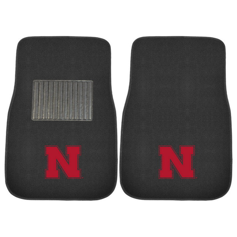 Nebraska 2-piece Embroidered car Mats 18x27(D0102H5RHQY)