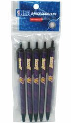 Los Angeles Lakers Pens Click Style 5 Pack(D0102H75QUY.)