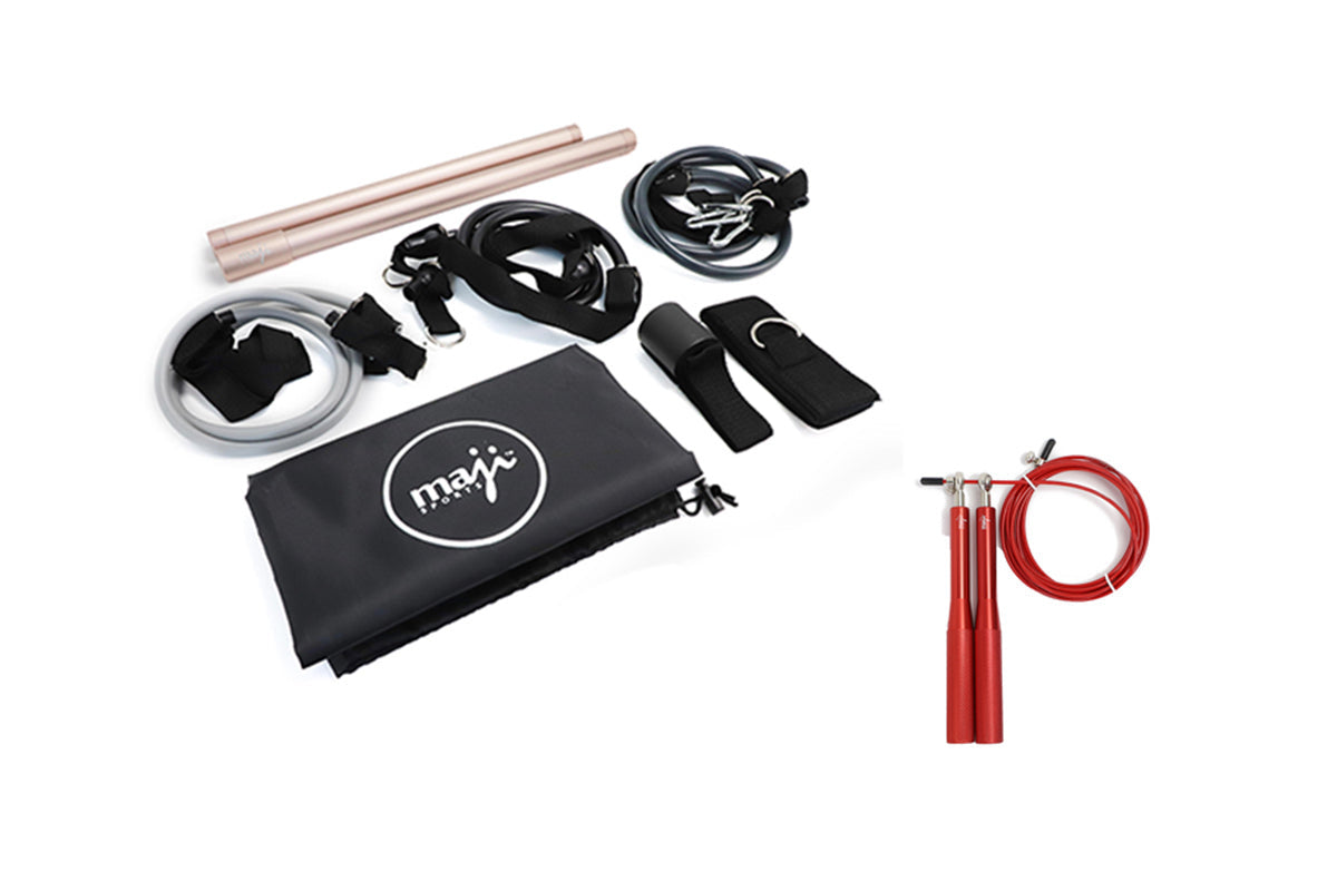 EXERcISE BAR & JUMP ROPE BUNDLE(D0102H9SPDY)