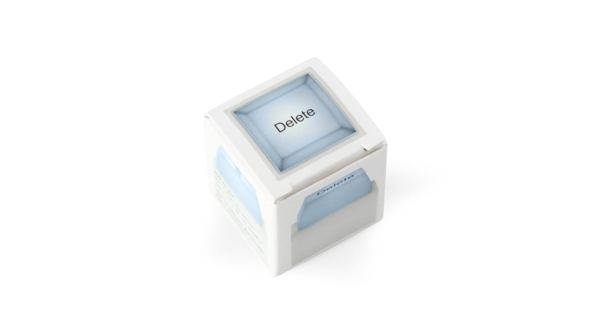 Smooth LED Light with Delete Keyboard Stainless Keychain Edition