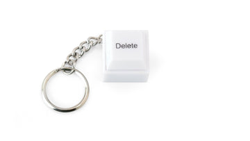 Delete Keyboard with Easy Battery Replacement & Stainless Steel Keychain