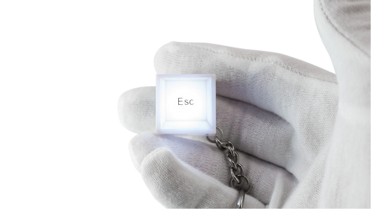 ESC Keyboard Keychain for Budget Brilliance with Light LED Action