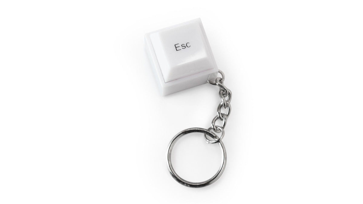 ESC Keyboard Perfect for Light with Push Mechanical & Stainless Keychain