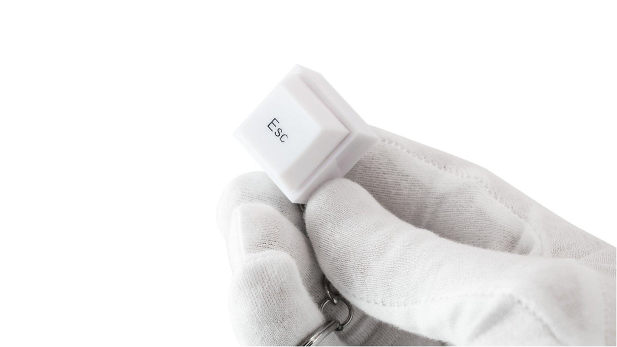 Modern ESC Keyboard Mechanical Feel with Keychain and LED button