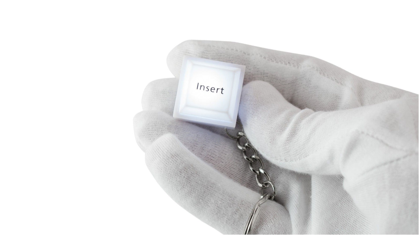 Keyboard Insert on the Go with Light Action LED & Stainless Keychain