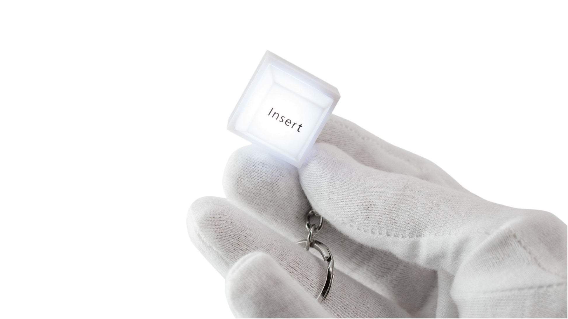 Lighted Insert Keyboard with Keychain and LED Illumination Effects