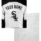 [Personalization Only] OFFICIAL MLB Jersey Personalized Silk Touch Sherpa Throw Blanket - White Sox