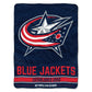 Blue Jackets OFFICIAL Breakaway Micro Raschel Throw(D0102HH6F4U.)