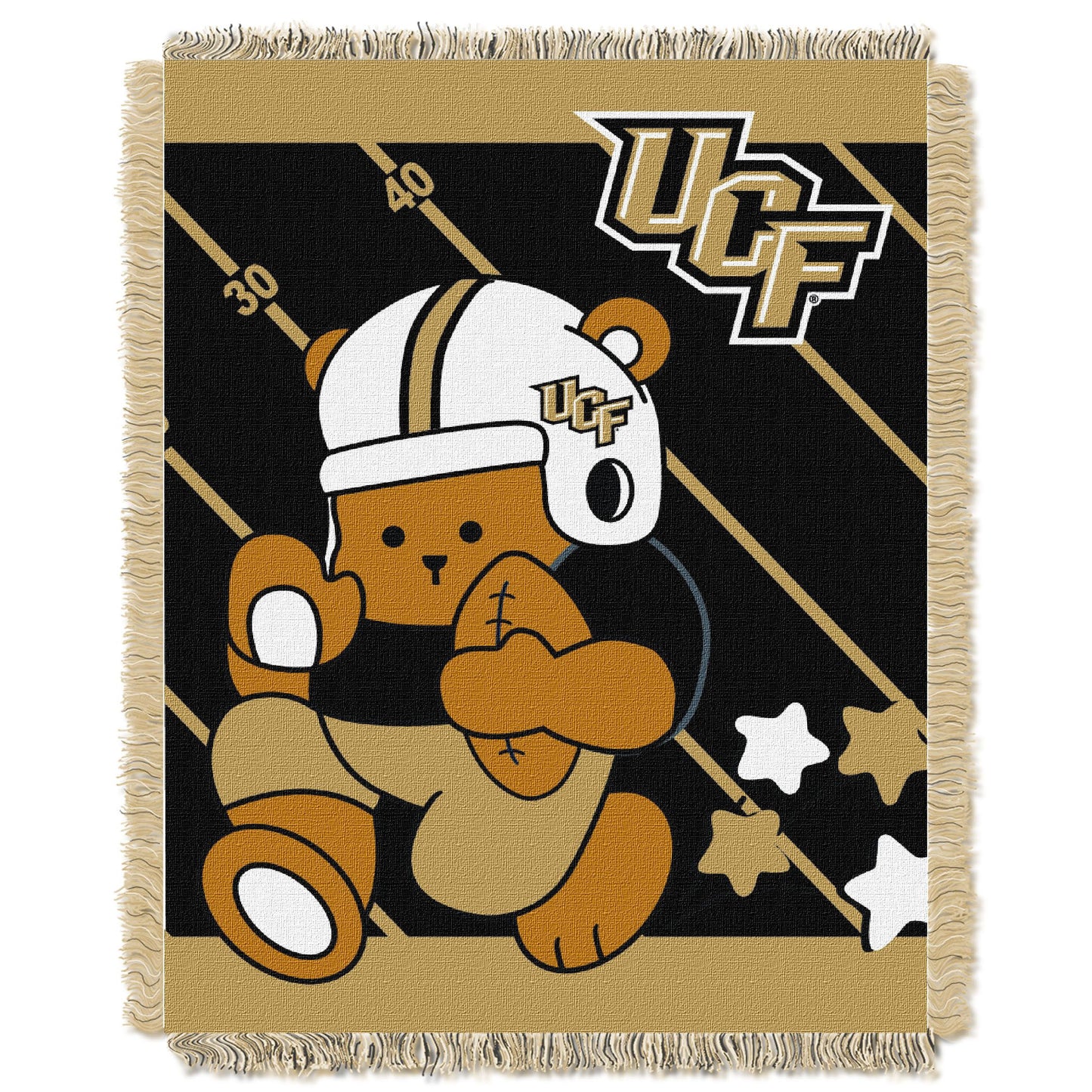Central Florida OFFICIAL Collegiate Half Court Baby Woven Jacquard Throw(D0102HHB167.)