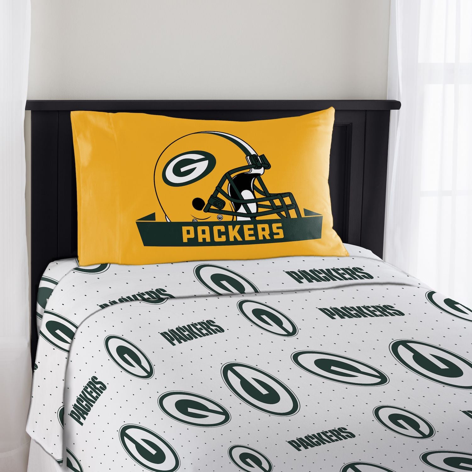 NFL 820 Packers Twin Sheet Set Monument OFFICIAL Monument Twin Sheet Set(D0102HHD357.)
