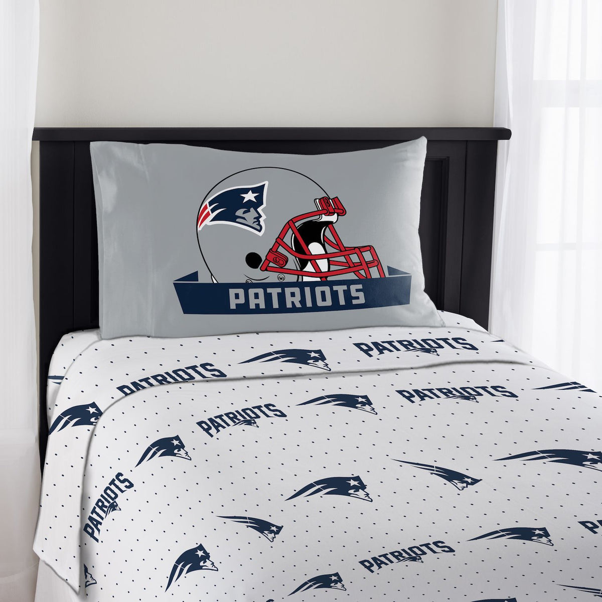 NFL 820 Patriots Twin Sheet Set Monument OFFICIAL Monument Twin Sheet Set(D0102HHD35Y.)