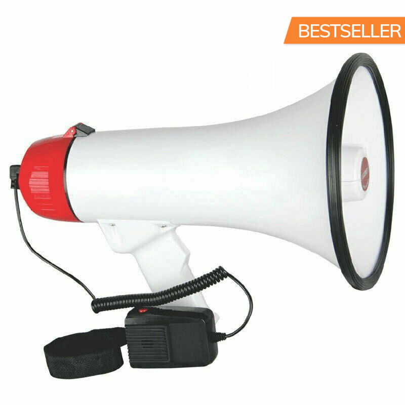 Megaphone Handheld Bullhorn Cheer Loudspeaker Bull Horn Speaker Megaphone Siren Sling Strap Portable 5Core 20F(D0102HHDFQP.)
