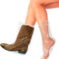 PUREVAcY Polyethylene clear Boot covers X-Large with Plastic Straps Pack of 1000 Waterproof Shoe covers for Rain Plastic Shoe co