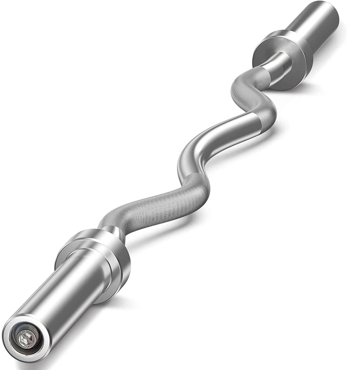 Solid Steel 47 coil Rod Barbell Standard Weight Bar Thread Non-Slip 300 lb capacity Weight Bar Yellow(D0102HIVU07)
