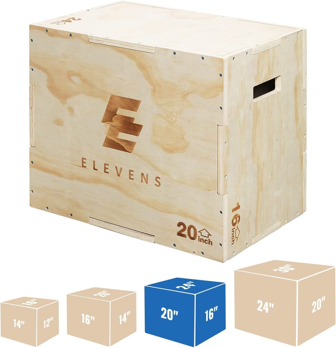 3-in-1 Wooden Jump Box for crossfit Workout 12*14*16in Height Log color(D0102HIVU0Y)