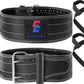 Weight Lifting Belt Leather Fitness Belt for Strength Training Unisex Black(D0102HIVU1A)
