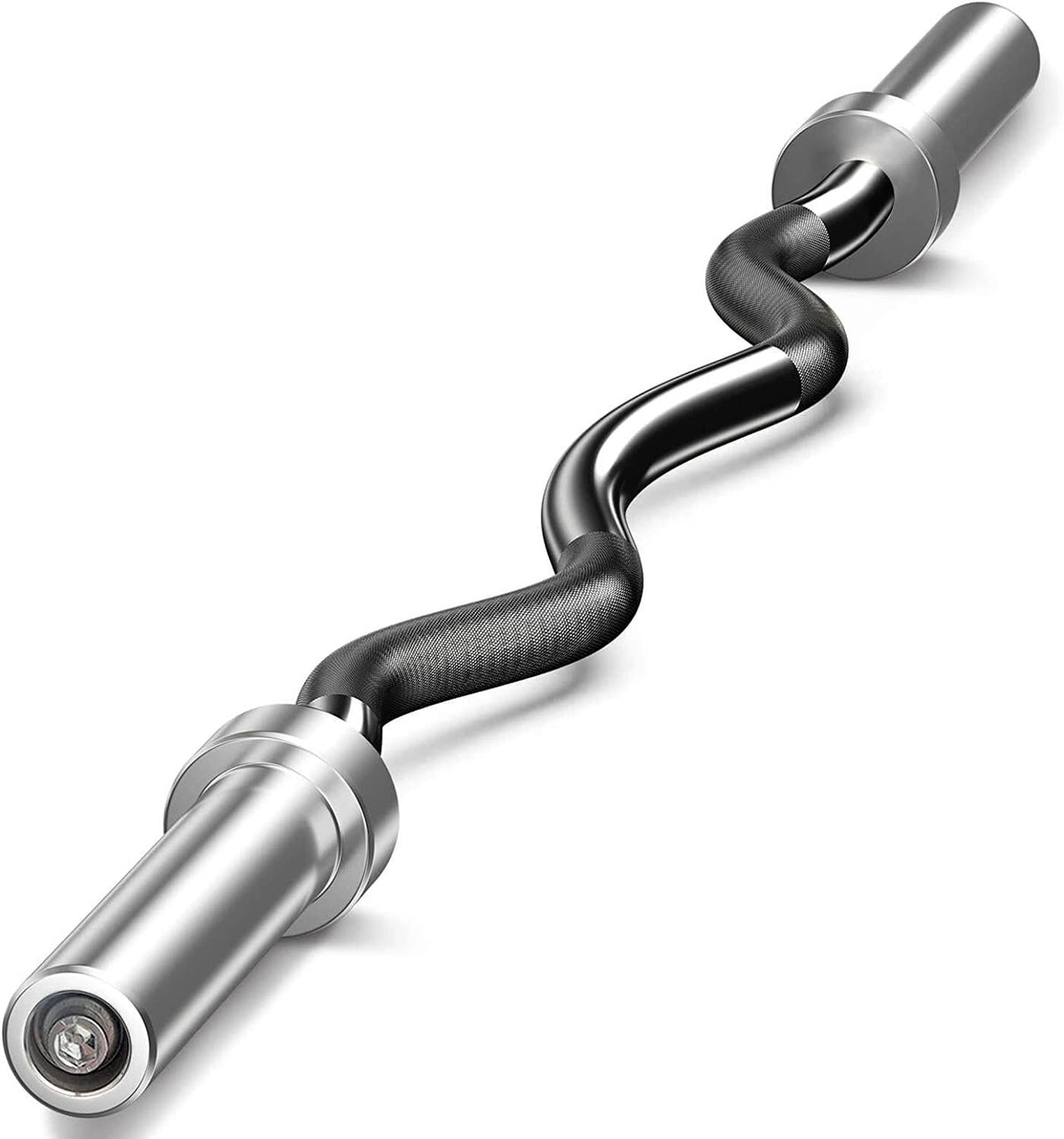 Solid Steel 47 coil Rod Barbell Standard Weight Bar Thread Non-Slip 300 lb capacity Weight Bar Yellow(D0102HIVULW)