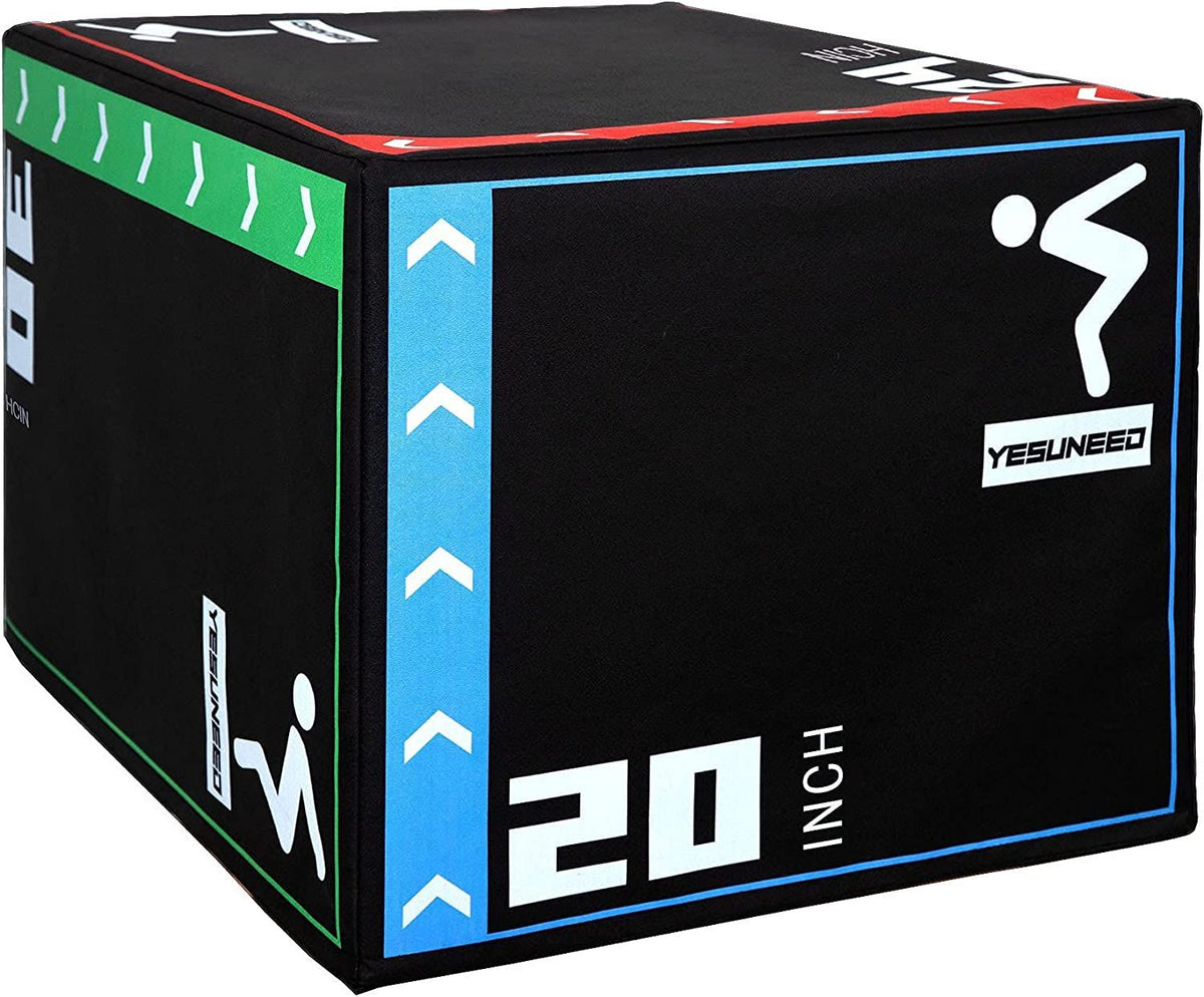 3-in-1 Artificial leather Jump Box for crossfit Workout 20*24*30in Height Black(D0102HIVUV7)