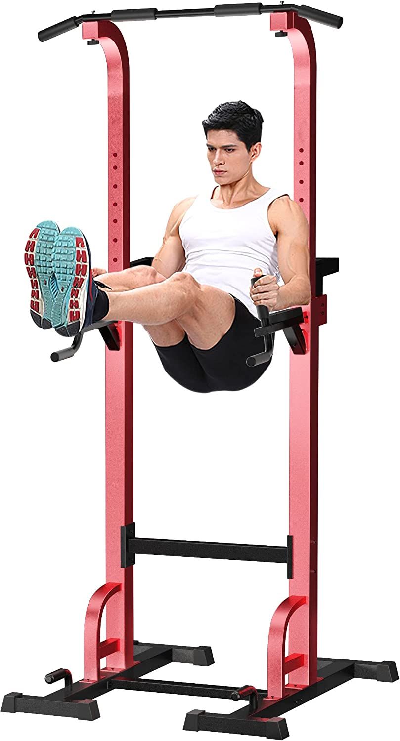 Multi Functional Strength Training Fitness Station Adjustable Height Tilt Bracket Black(D0102HIVUVg)