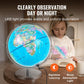 Vevor Illuminated World Globe With Stand, 13 In/330.2 Mm, Educational Earth Globe With Stable Heavy Metal Base Hd Printed Map An