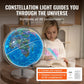 Vevor Illuminated World Globe With Stand, 13 In/330.2 Mm, Educational Earth Globe With Stable Heavy Metal Base And Led Constella