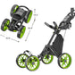 CaddyTek 4 Wheel Golf Push Cart - Caddycruiser One Version 8 1-Click Folding Trolley - Lightweight, Compact Pull Caddy Cart, Eas
