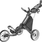 CaddyTek 3 Wheel Golf Push Cart - Foldable Collapsible Lightweight Pushcart with Foot Brake - Easy to Open & Close(D0102HPSSDW.)
