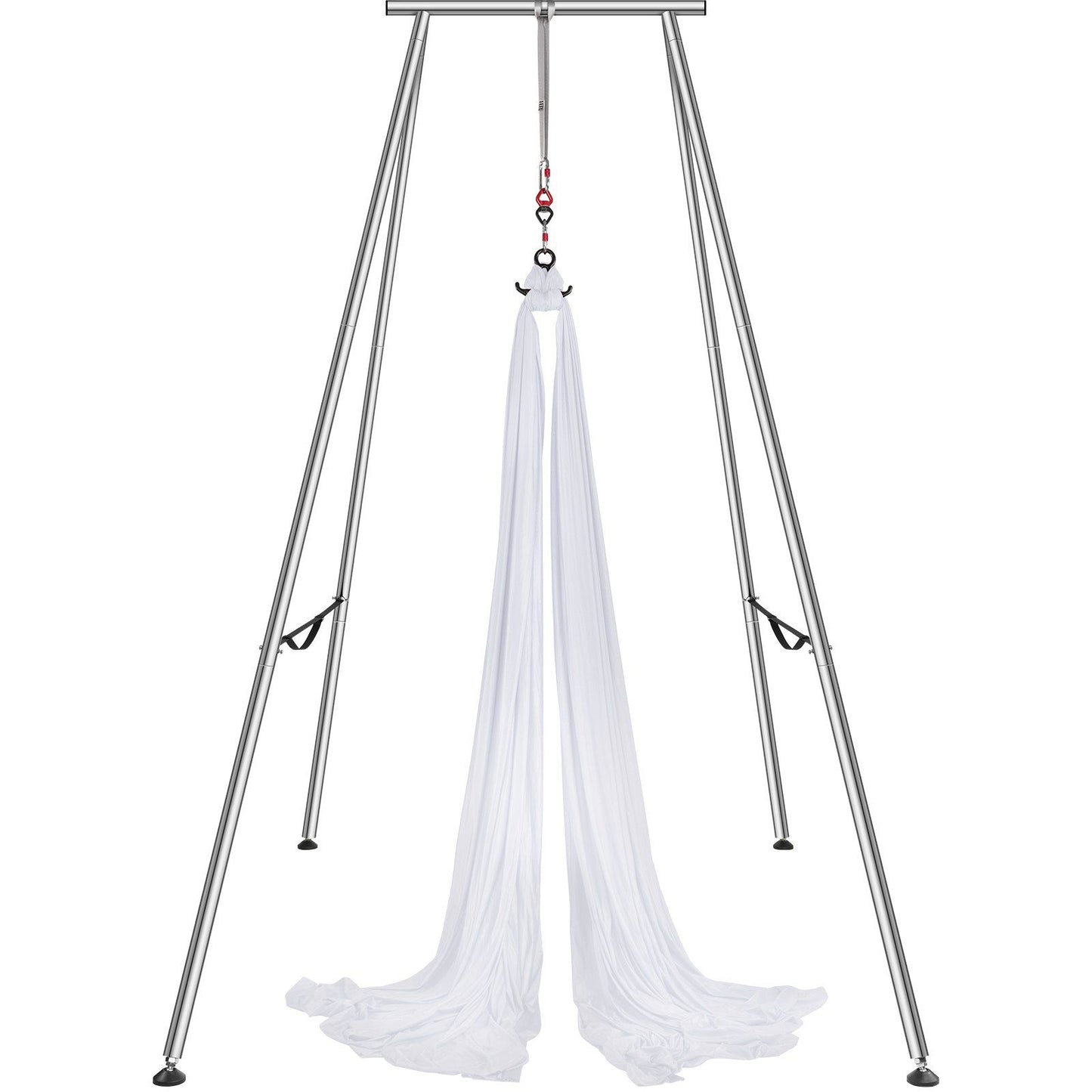 VEVOR Aerial Yoga Frame & Yoga Hammock, 9.67 ft Height Professional Yoga Swing Stand Comes with 6.6 Yards Aerial Hammock, Max 55