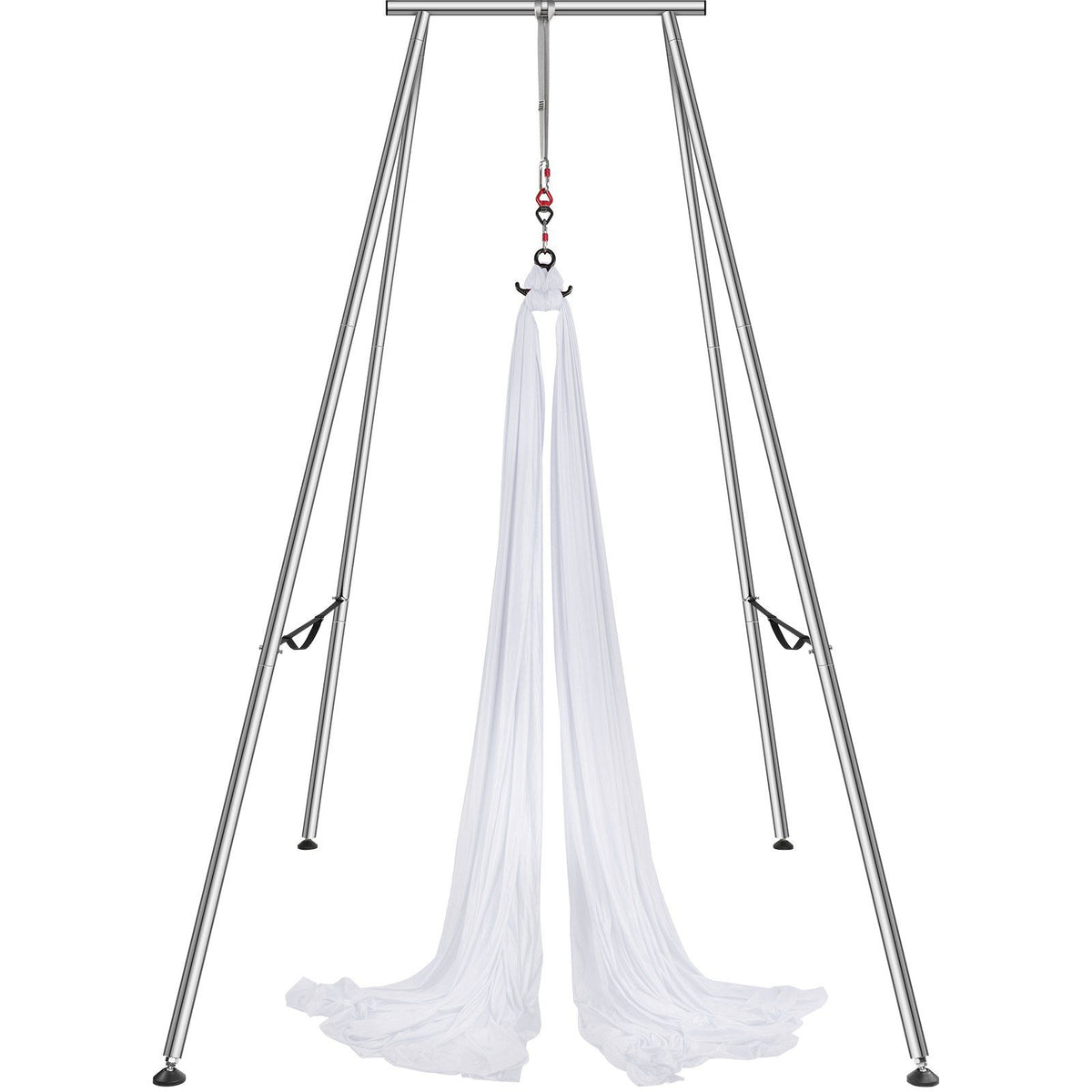 VEVOR Aerial Yoga Frame & Yoga Hammock, 9.67 ft Height Professional Yoga Swing Stand Comes with 6.6 Yards Aerial Hammock, Max 55