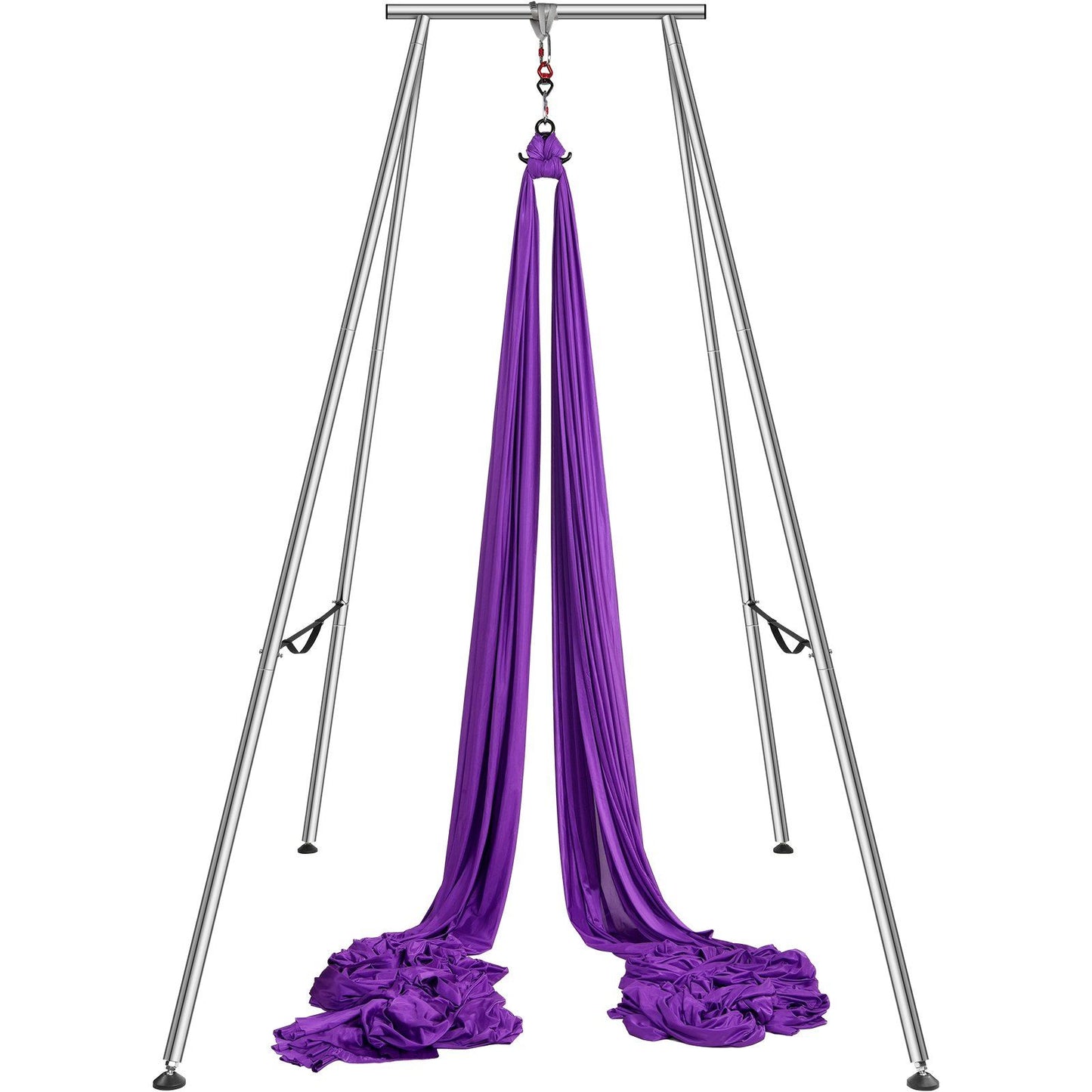 VEVOR Aerial Yoga Frame & Yoga Hammock, 9.67 ft Height Professional Yoga Swing Stand Comes with 13.1 Yards Aerial Hammock, Max 5