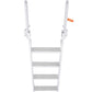 VEVOR Dock Ladder Flip Up 4 Steps, 350lbs Load Capacity, Aluminum Pontoon Boat Ladder with 4 Wide Step & Nonslip Rubber Mat,Swim