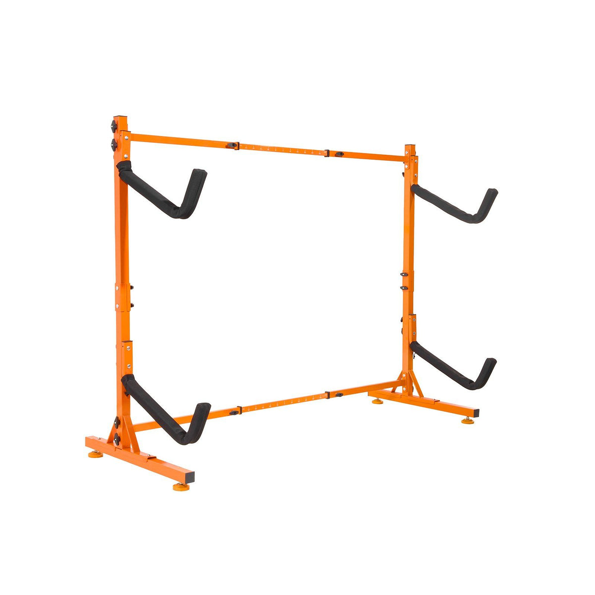 VEVOR Freestanding Kayak Storage Rack, Kayak Stand for 2 Kayak Canoe Paddleboard, Heavy-duty Steel Kayak Hanger Holder with Padd