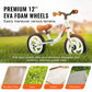 Vevor Toddler Balance Bike, 12'' Lightweight Aluminum Alloy Kids Bike With Adjustable Seat & Handlebar, Eva Foam Tires, No Pedal
