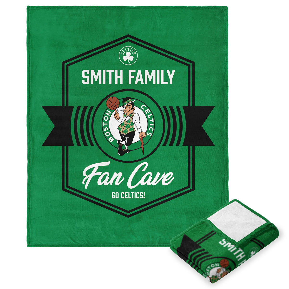 NBA Boston Celtics Dominion Personalized Silk Touch Throw Blanket 50X60 Inches