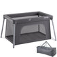 Vevor Baby Travel Crib Play Yard Folding Baby Toddler Playpen With Zipper Gate